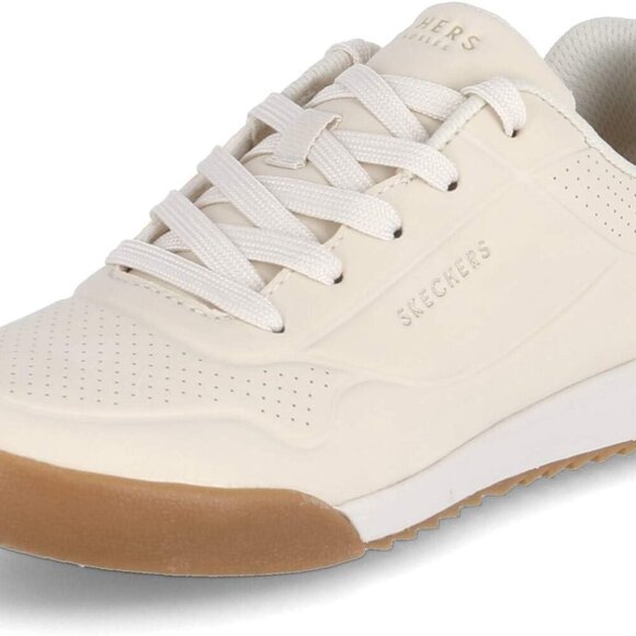 Women's Lace-Up Sneakers Off-White 7.5 Memory Foam Cushioned Retro Style - Picture 6 of 8